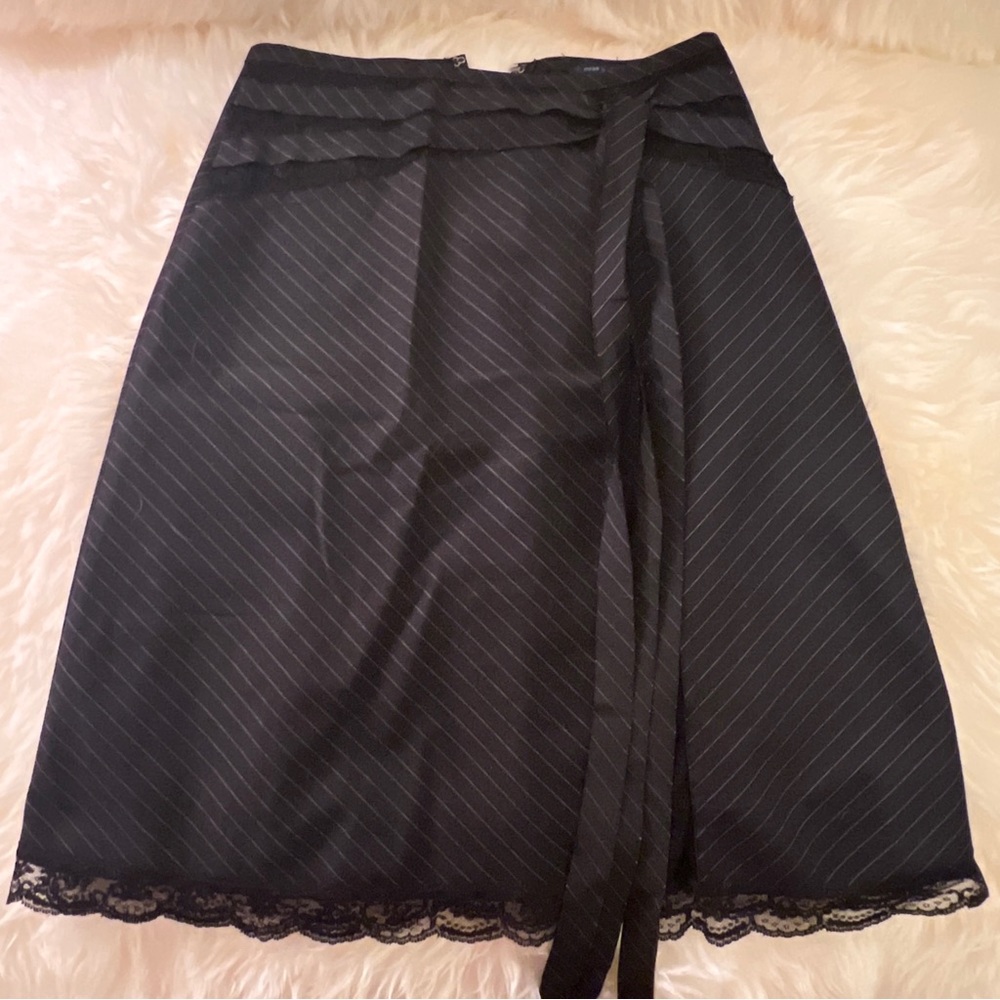 Midi black skirt with cute long tie and lace by Miss Me